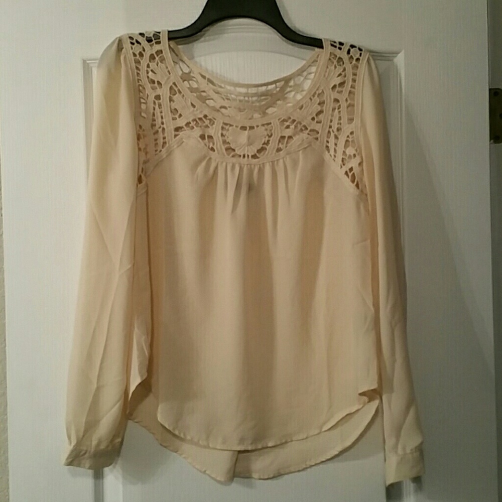 Cream Lace Blouse size M